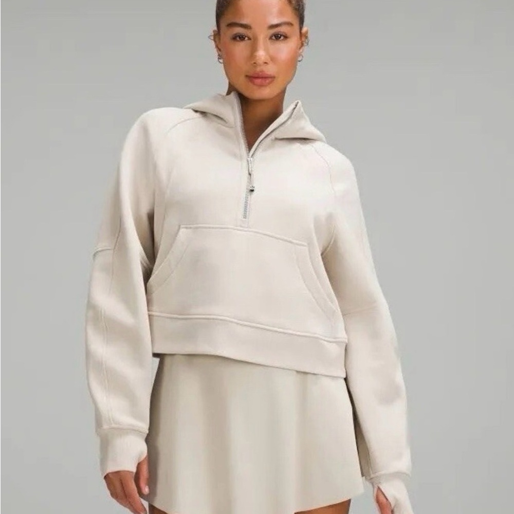Lululemon Scuba Half Zip Hoodie cream xs/s